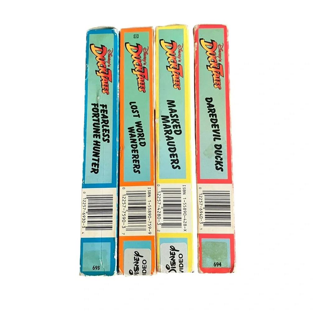 Disney DuckTales VHS Set with Blue, Yellow, Red, and Green Covers - Picture 4 of 10